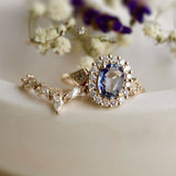 sapphire halo engagement ring