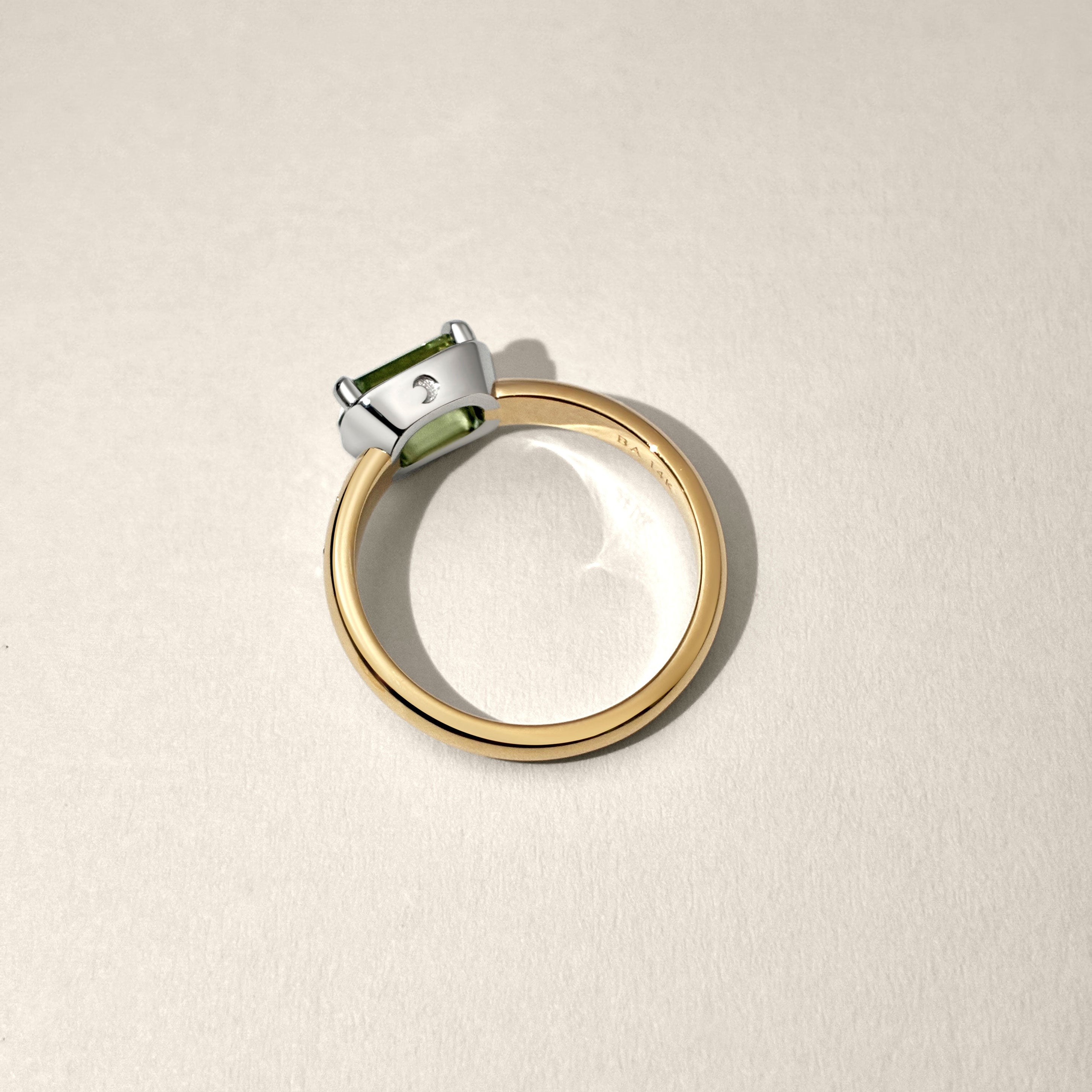 Bespoke #9182 - Custom Sapphire Serene Lagoon Engagement Ring Two Tone Design
