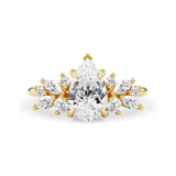 Pear Anna's Dream Engagement Ring, Pear With Marquise