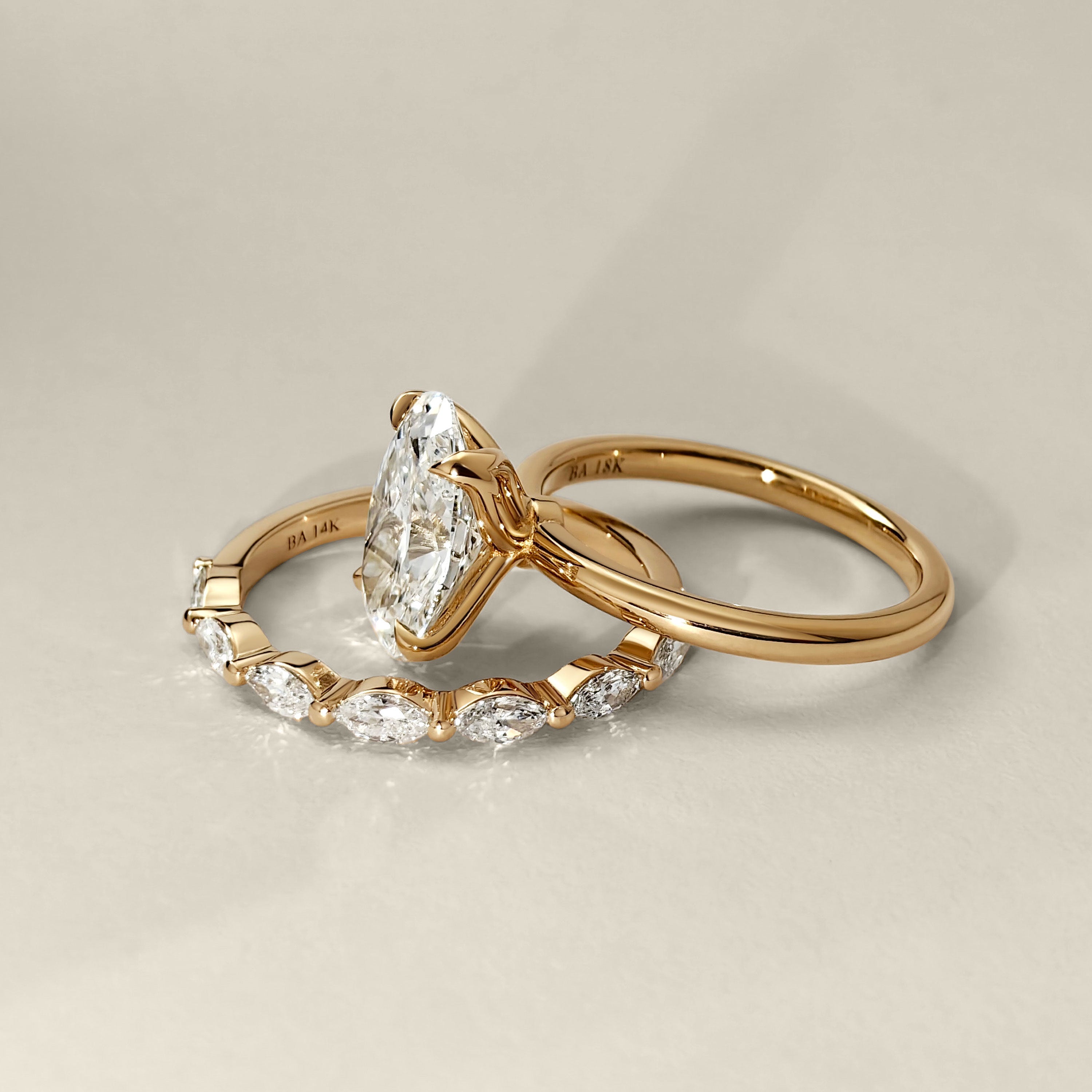 Sylvie Marquise Band Half Eternity Ring