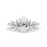 Pear Anna's Dream Engagement Ring, Pear With Marquise