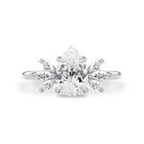 Wings of Love Engagement Ring, Pear Brilliant With Marquise