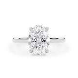 Ivy Oval Hidden Halo Engagement Ring, Moissanite/Lab Grown Diamond