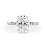 Riley Oval Hidden Halo Engagement Ring, Moissanite/Lab Grown Diamond