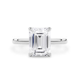 Chloe Emerald Cut Hidden Halo Engagement Ring, High Set