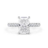 Lily Double Hidden Halo Engagement Ring, Moissanite/Lab Grown Diamond