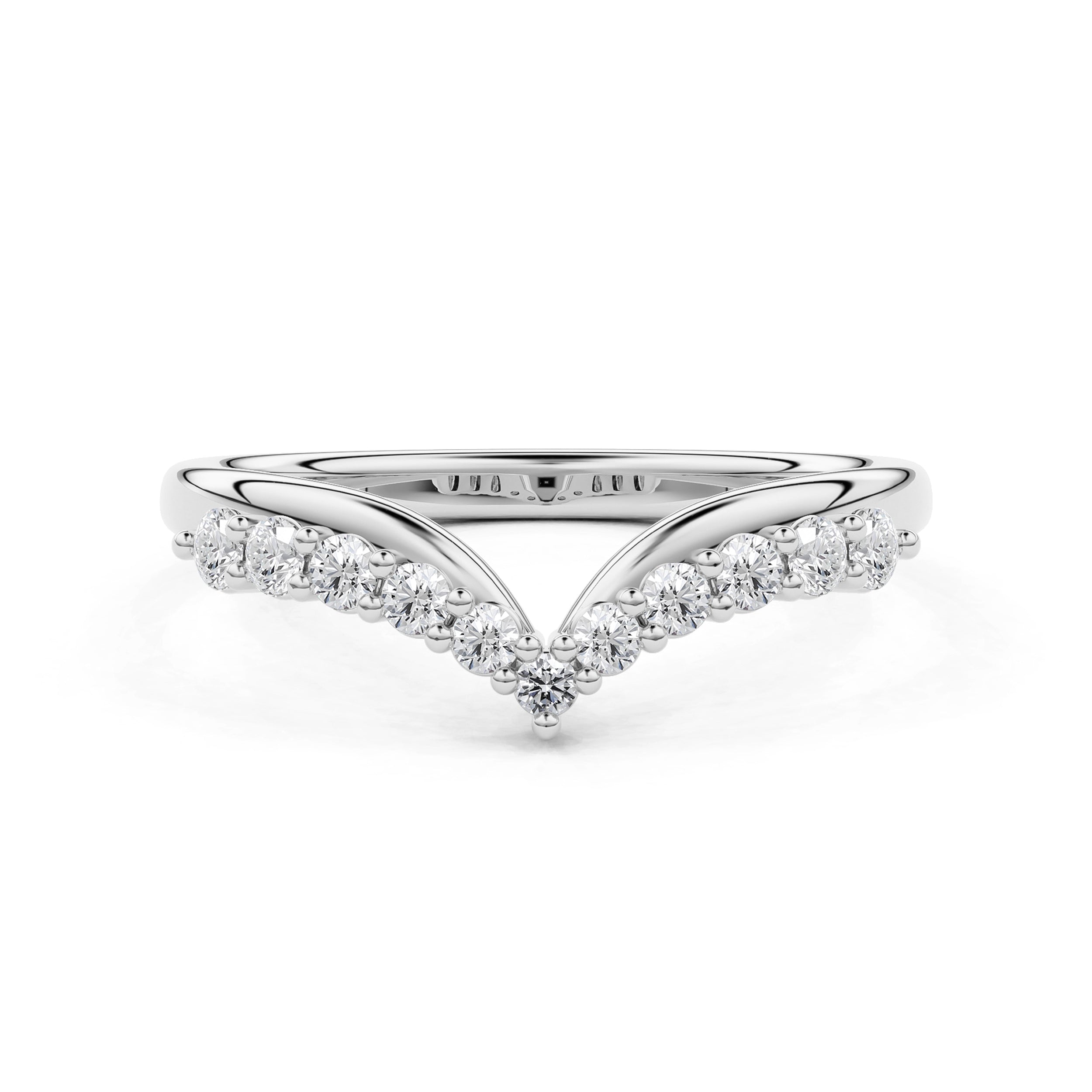 Bellisa Contoured Round Half Eternity Ring