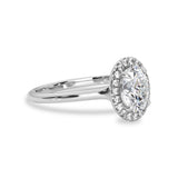 Stella Forever Halo Engagement Ring, Oval Cut With Pave