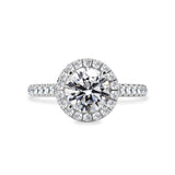 Kate Forever Halo Engagement Ring, Round Brilliant Cut With Pavé