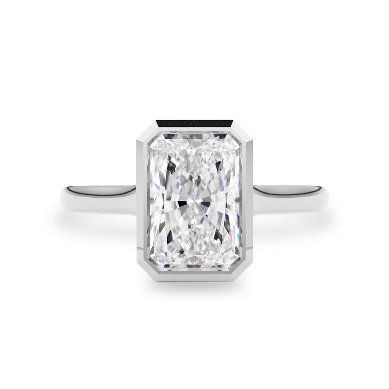 Carmen Full Bezel Cathedral Engagement Ring, Radiant/Emerald Cut