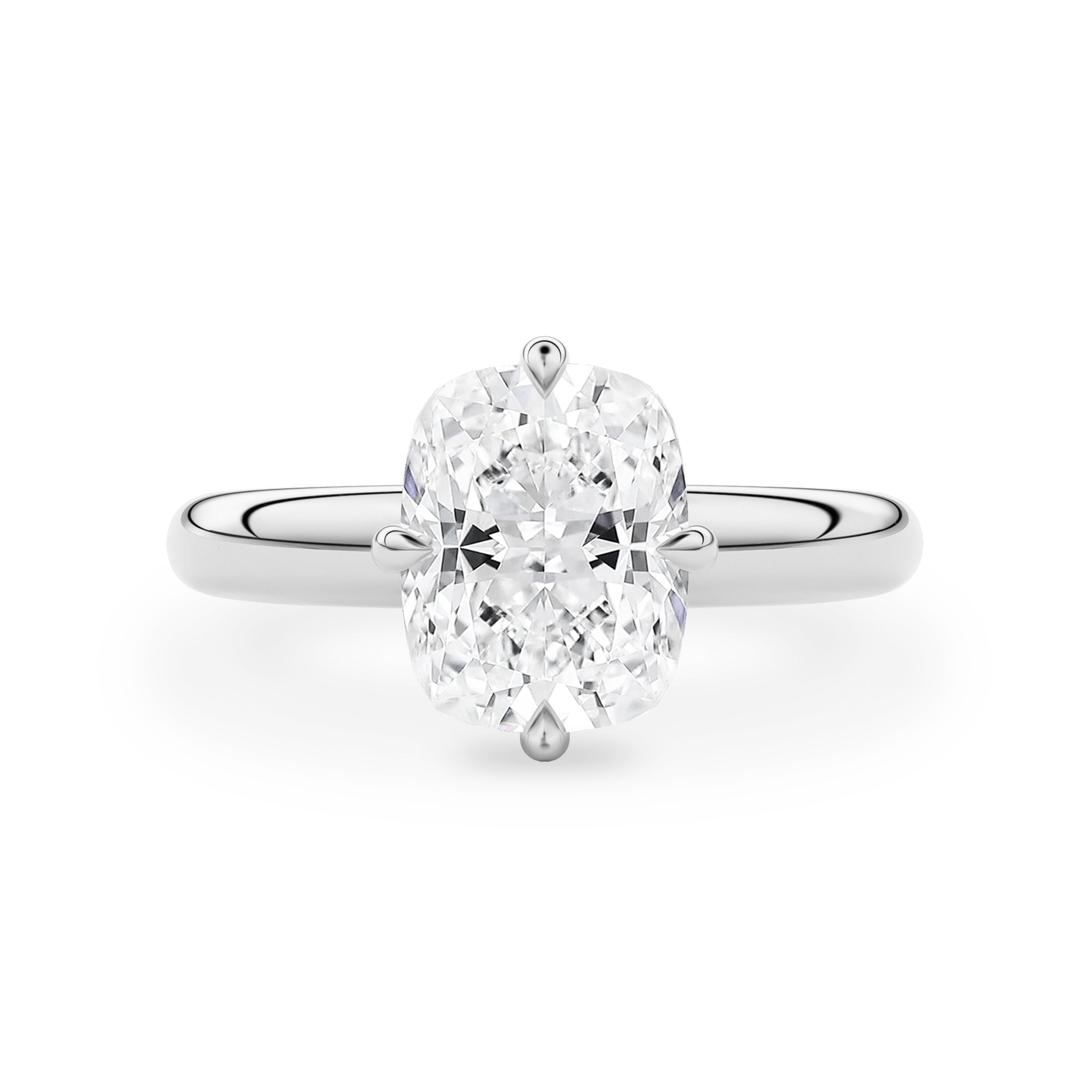 Eleanor Elongated Cushion Solitaire Engagement Ring