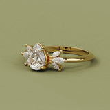 Wings of Love Engagement Ring, Pear Brilliant With Marquise