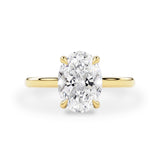 Ivy Oval Hidden Halo Engagement Ring, Moissanite/Lab Grown Diamond