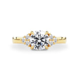 Gracious Dream Round Cathdreal Engagement Ring, High Set