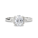 Sleeping Muse Engagement Ring, Oval With Accent