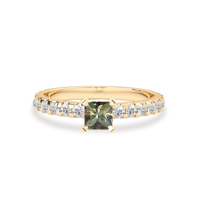 princess cut sapphire engagement ring
