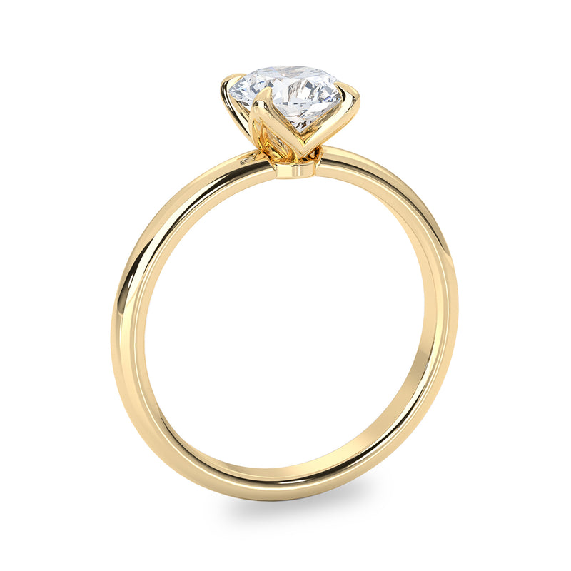 Purity 1ct Round Solitaire Petal Engagement Ring