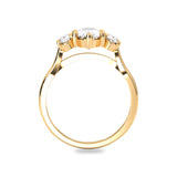Royal Marquise Cut Moissanite Three Stone Engagement Ring