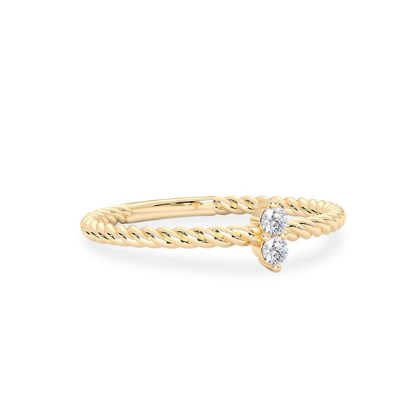 The Spiral Natural Diamond Ring