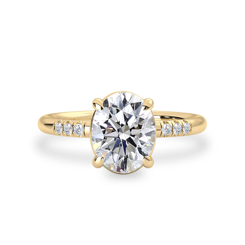 Eternal Dream Solitaire Engagement Ring, Oval With Accent