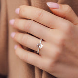 True Promise Engagement Ring, Natural Morganite & Diamonds
