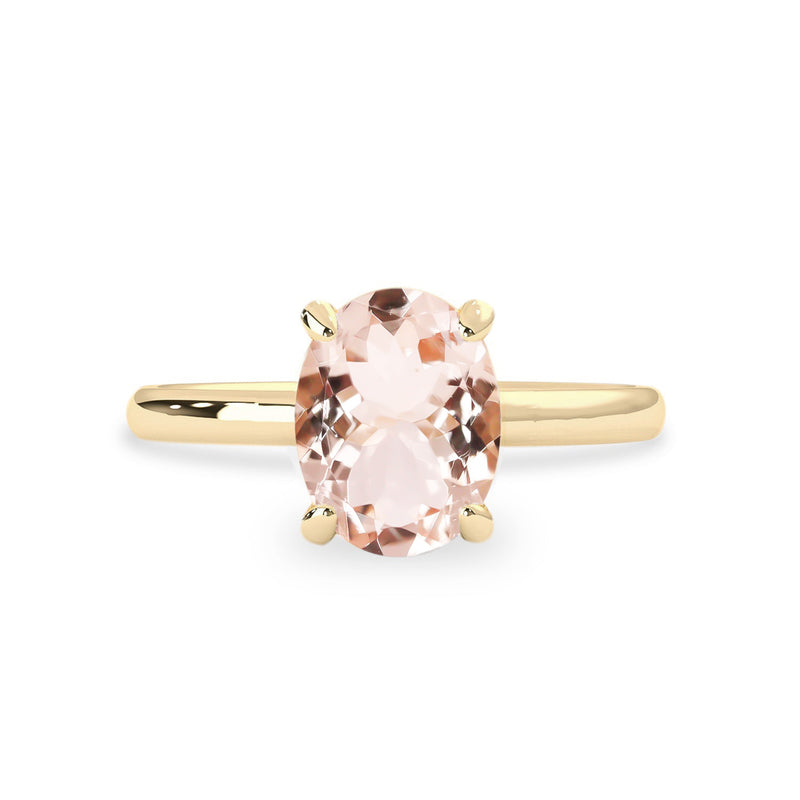 Purity Oval Morganite Solitaire Engagement Ring