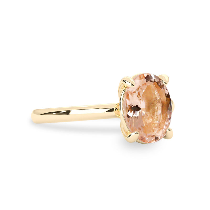 Purity Oval Morganite Solitaire Engagement Ring