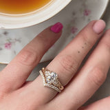 The Serene Swan Engagement Ring No.2, Oval With Pavé