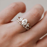 Wings of Love Engagement Ring, Pear Brilliant With Marquise