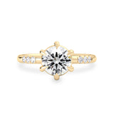 Eternal Dream Solitaire Engagement Ring, Round Brilliant With Pavé