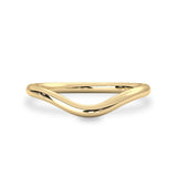 14k Solid Gold Curve Stackable Ring