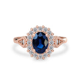 dark blue sapphire halo engagement rings