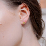 Diamond Pistil Rose Stud Earring