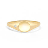 The Sparkle Star Signet Ring, Natural Diamond