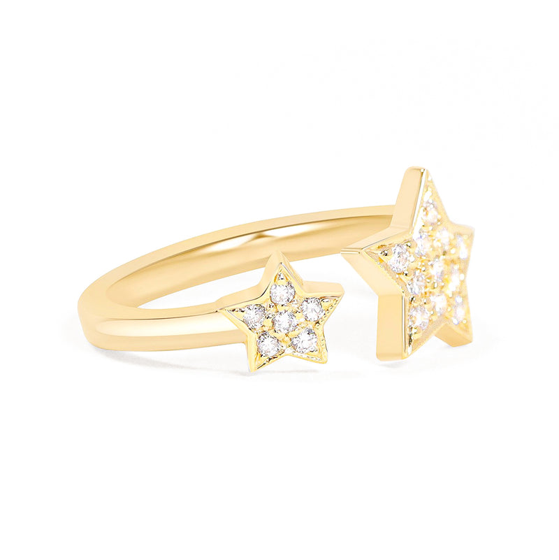 Twinkle Star Open Ring, Natural Diamonds