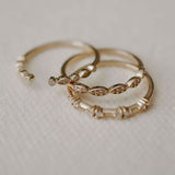 Curved Marquise Leaf Half Eternity Ring, Round Brilliant with Leaf