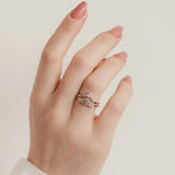 Anna's Dream Ring, Natural Lavender Sapphire & Diamonds