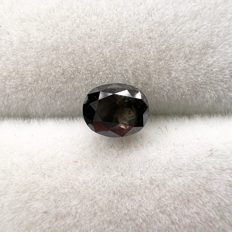 Salt and Pepper Diamond 1.10ct Oval Rosecut 6.50x5.31x3.52mm SP1451
