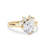 Athena Engagement Ring, 2ct Pear Moissanite