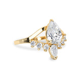 Eye of Love Engagement Ring, Pear With Round Brilliant