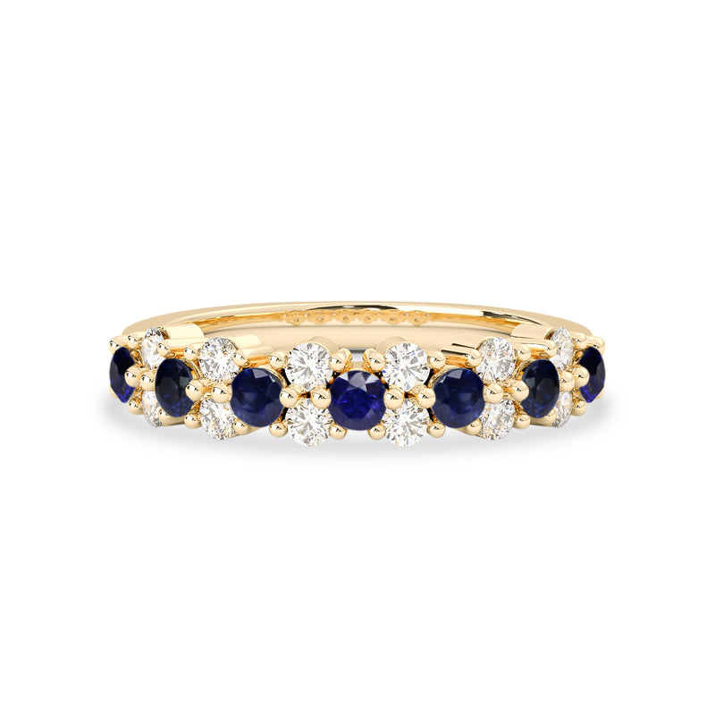 blue sapphire cluster ring