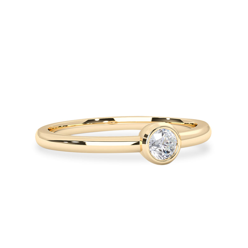 Natural Diamond Ring In Bezel Setting | Bellisa Jewellery
