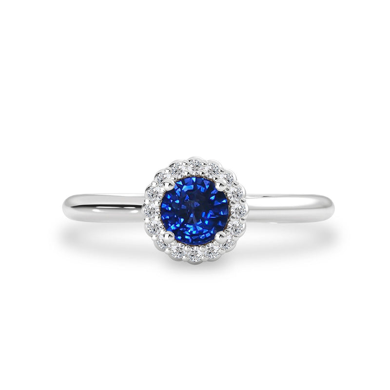 Anastasia’s Dream Twist Halo Engagement Ring, Round Brilliant With Halo