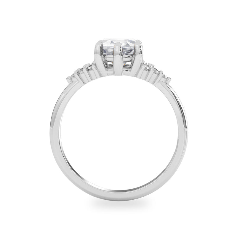 Emma Engagement Ring No.2, Oval With Round Brilliant