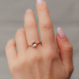 Sweet Soul Pink Tourmaline Halo Engagement Ring