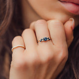 Anna's Dream Ring, Natural Sapphire & Diamonds