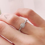 The Serene Vow Ring, Round Brilliant With Halo