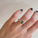 Brightest Nightfall Engagement Ring, Natural Sapphire & Diamond