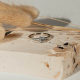 The Serene Vow Diamond Halo Engagement Ring, Round Brilliant