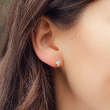 Tiger Claw Opal Diamond Stud Earring